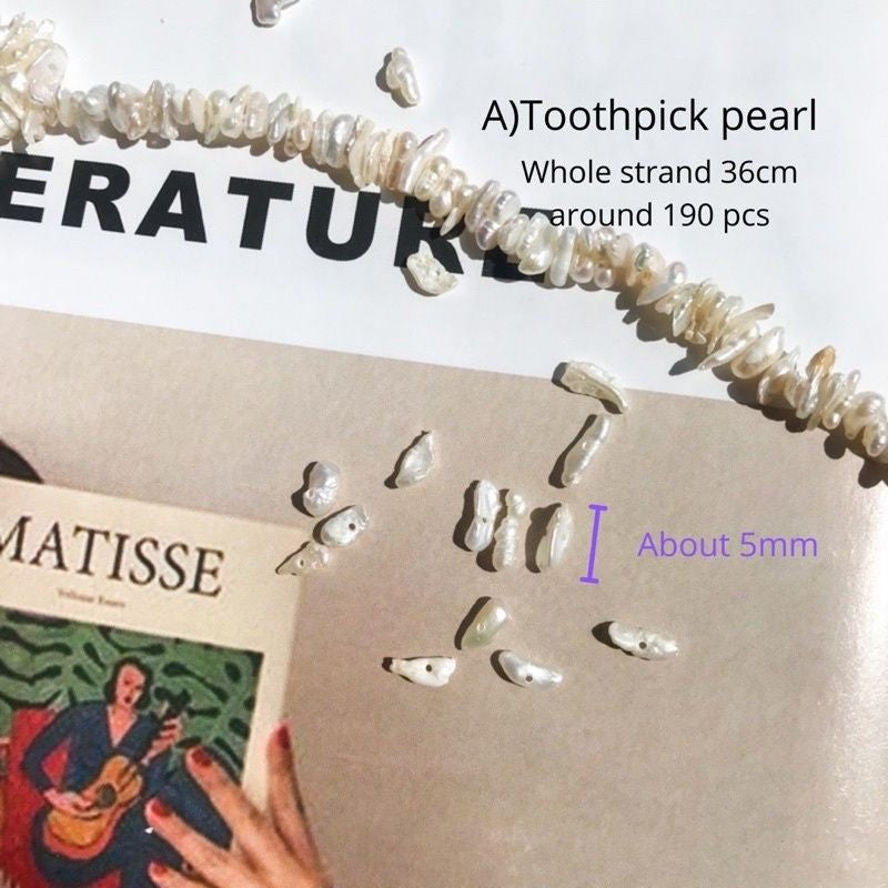 [1 strand] Pearls for diy/ Petals pearl toothpick pearls