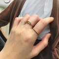 Plain ring - 18k gold stainless steel