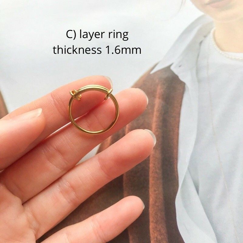 Plain ring - 18k gold stainless steel