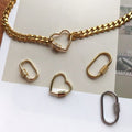 Big Claps Ending: Rectangular Lock with Diamonds/ Love Shaped Clasp