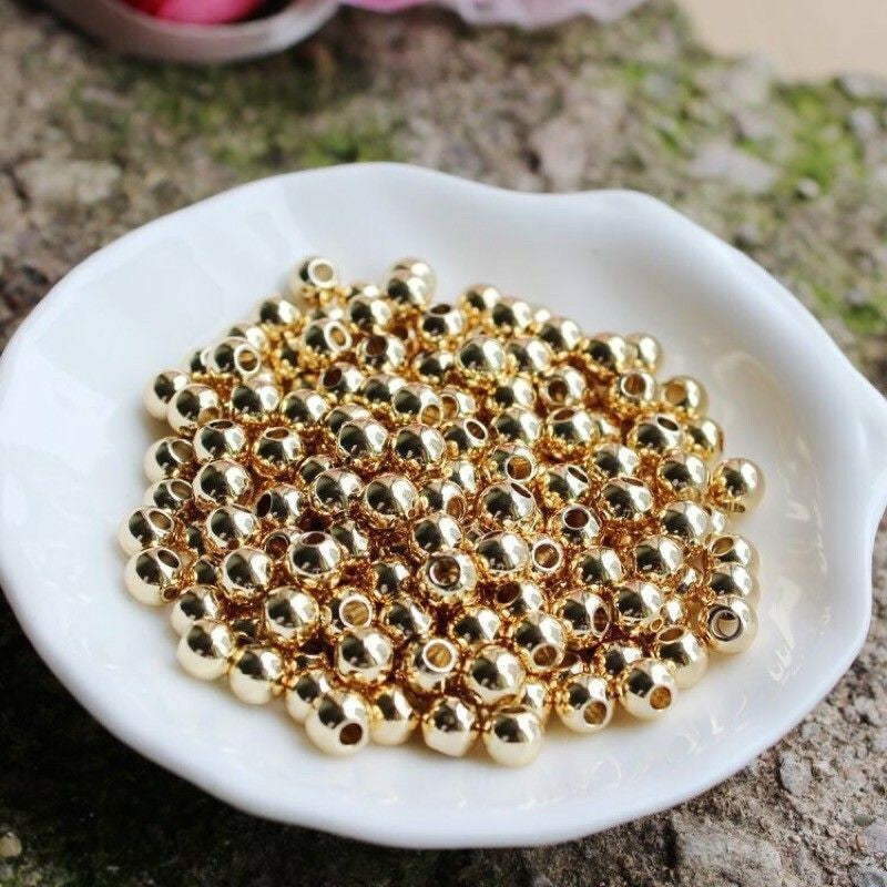 2.5mm/3mm/4mm beads 10pcs - 14K Rolled Gold/ Gold Filled