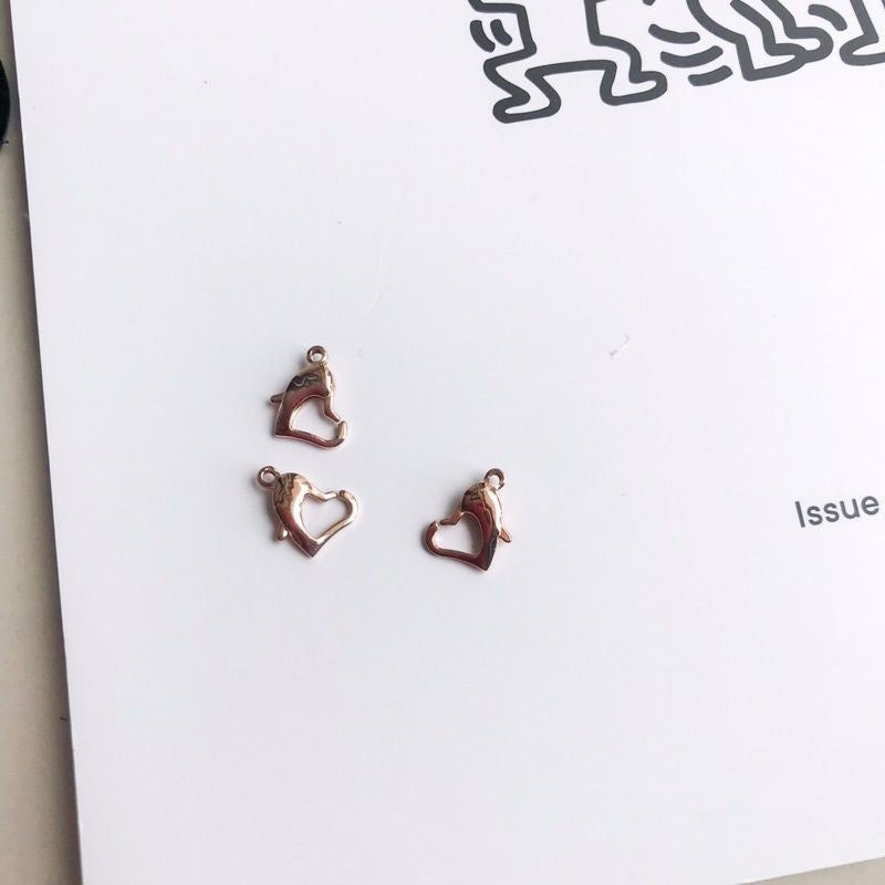 [Ending] Stainless steel heart-shaped love lobster clasp 1pc