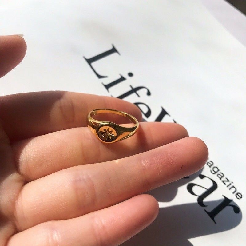 Signet Ring 1pcs - Stainless steel
