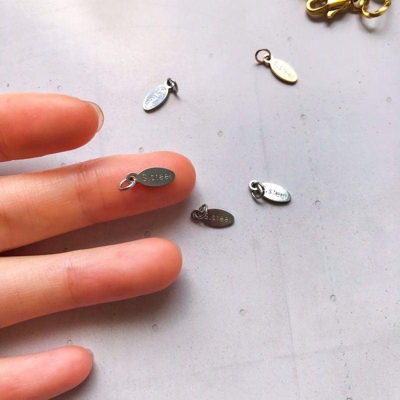 Ending tag 1pc - Stainless steel (PVD coating)