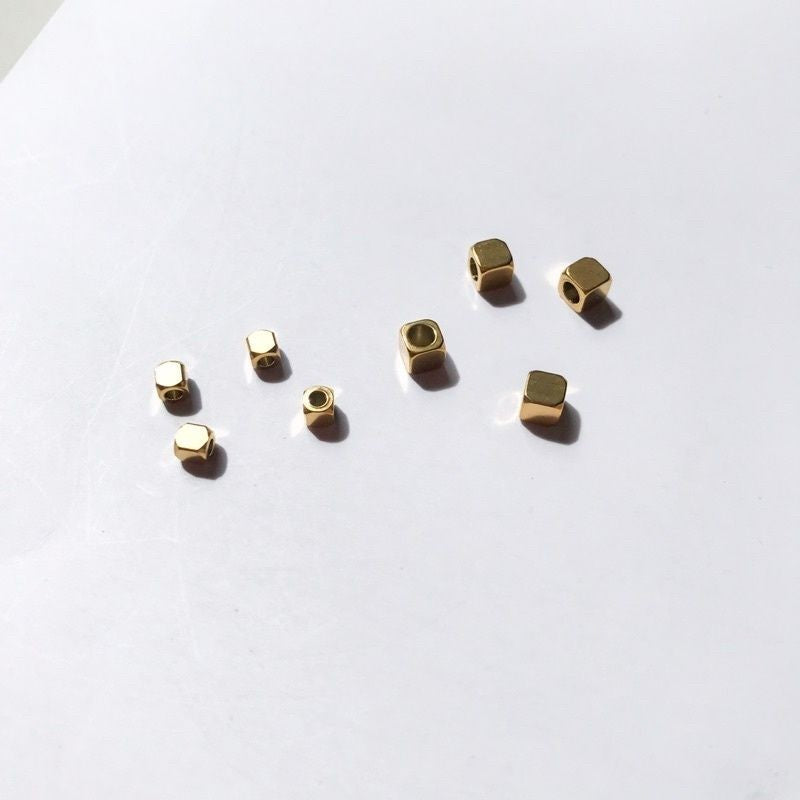 Square beads 10pcs spacer bead- Stainless steel