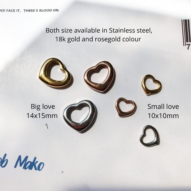 Love Shape Pendant  - Stainless Steel
