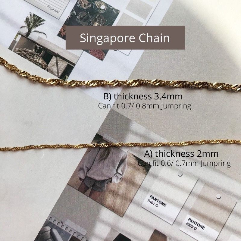 DIY Chain: Stainless steel Singapore chain