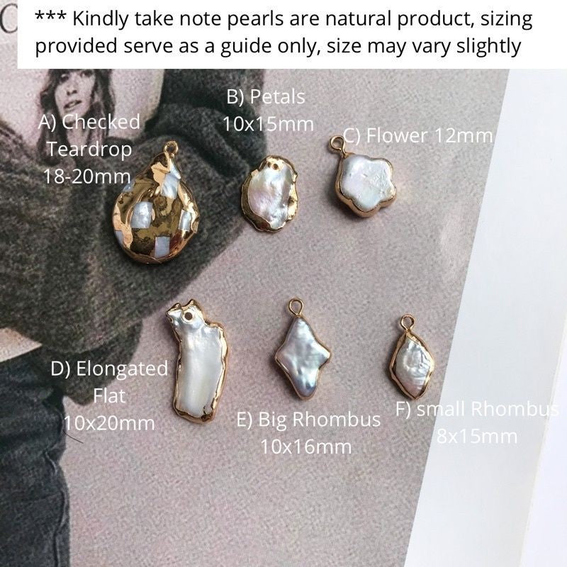 (by piece) Pearls in gold series 2 pearl pendant