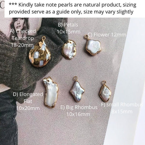 (by piece) Pearls in gold series 2 pearl pendant