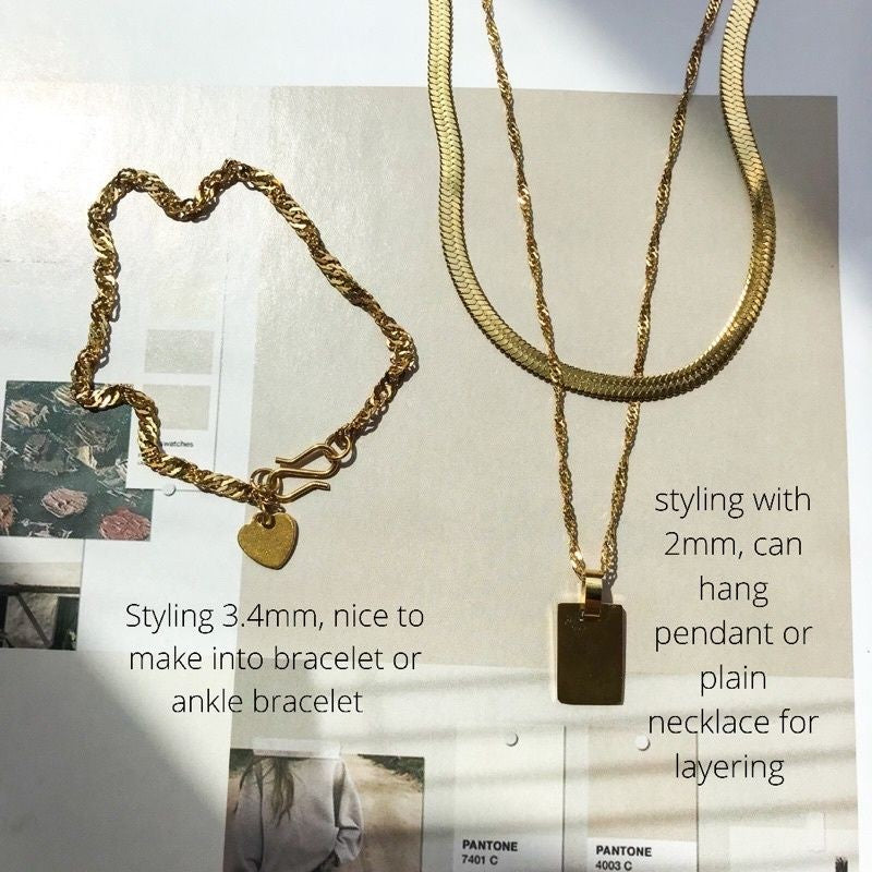 DIY Chain: Stainless steel Singapore chain