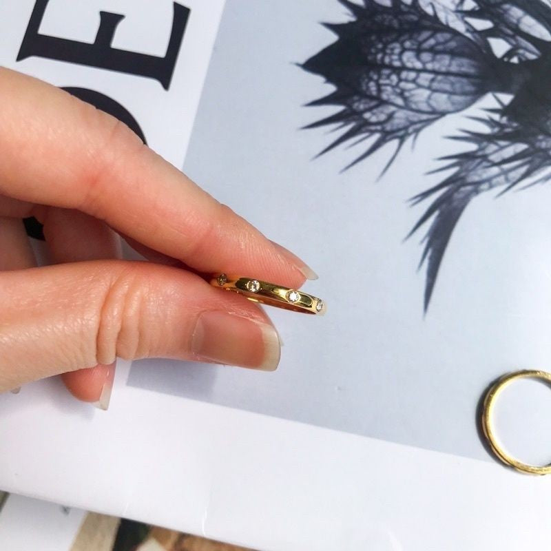 Minimalist Gold Ring 1pc - Stainless Steel
