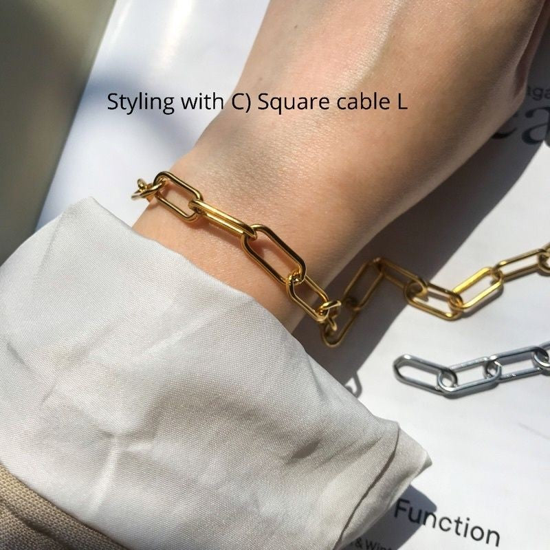 DIY Chain: Stainless steel Square Cable Chain