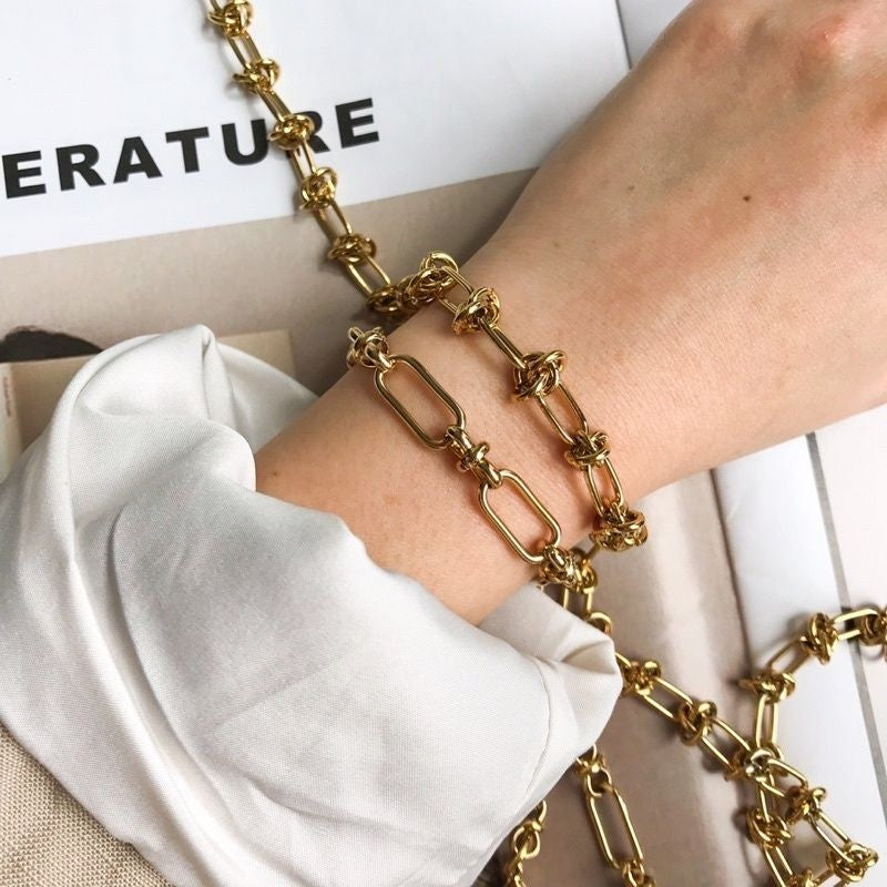 DIY Chain: Bulky Necklace 45cm/ Plain Chain 50cm - Stainless Steel