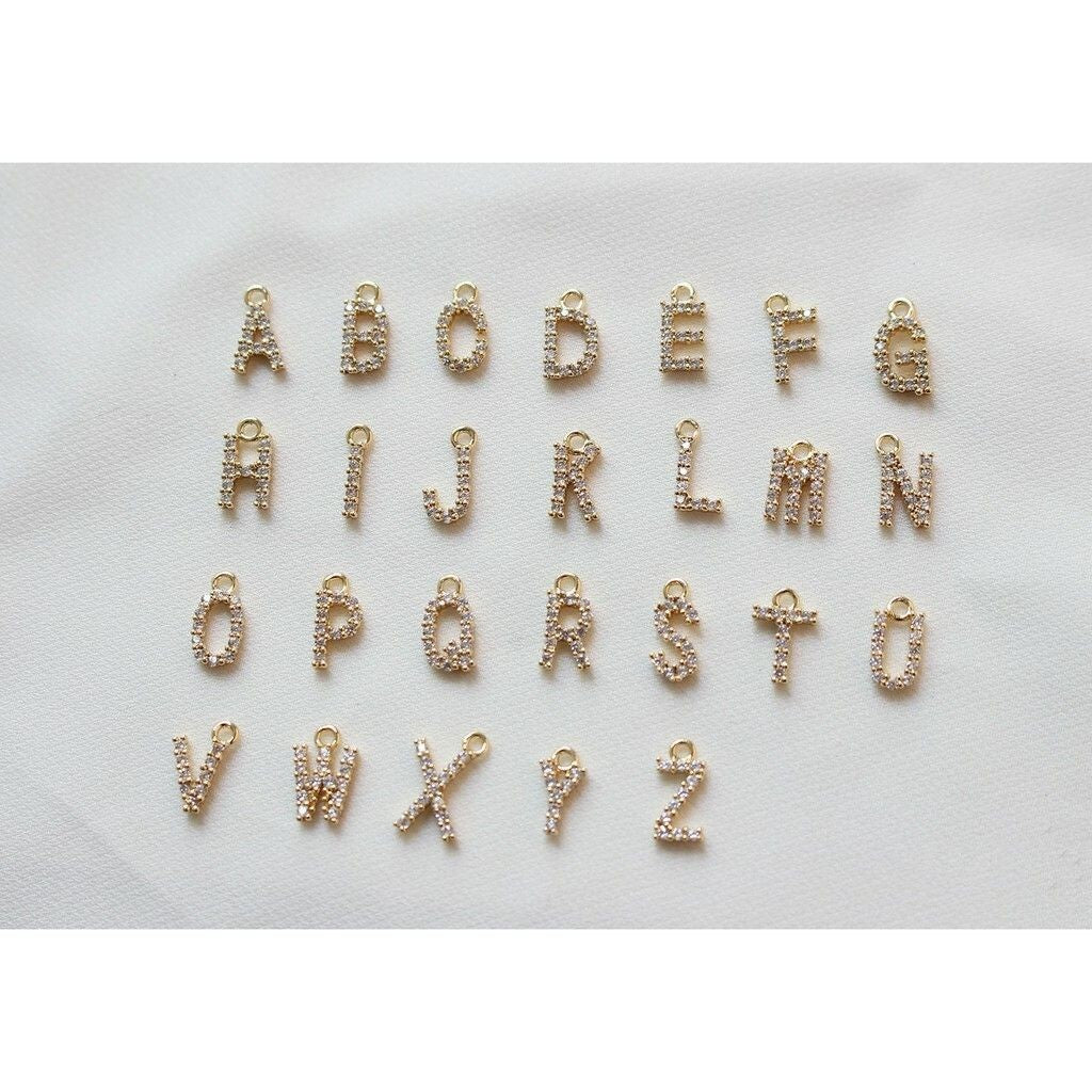 A - T Alphabet Letter Initial Pendant 1pc - 18k Rolled Gold