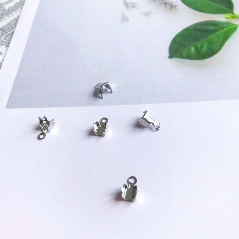 Square Clams square claw for diamond chain ending 1 pc - Stainless Steel