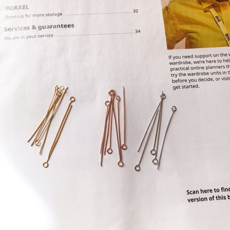 Pin Needle 10 pcs - Stainless Steel (PVD coating)