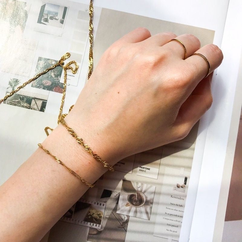 DIY Chain: Stainless steel Singapore chain
