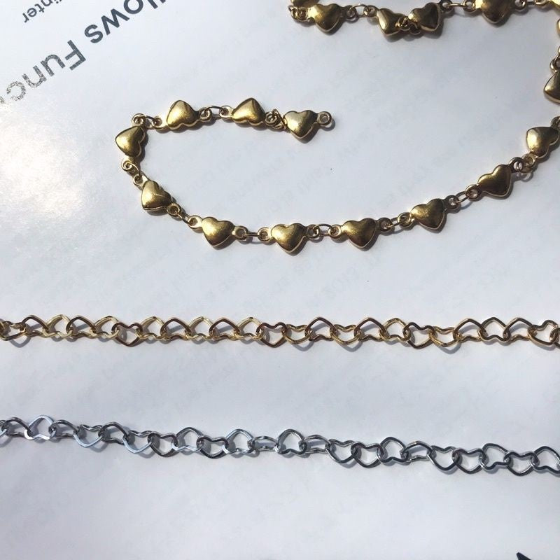 DIY Chain: Stainless steel Heart Shaped Chain