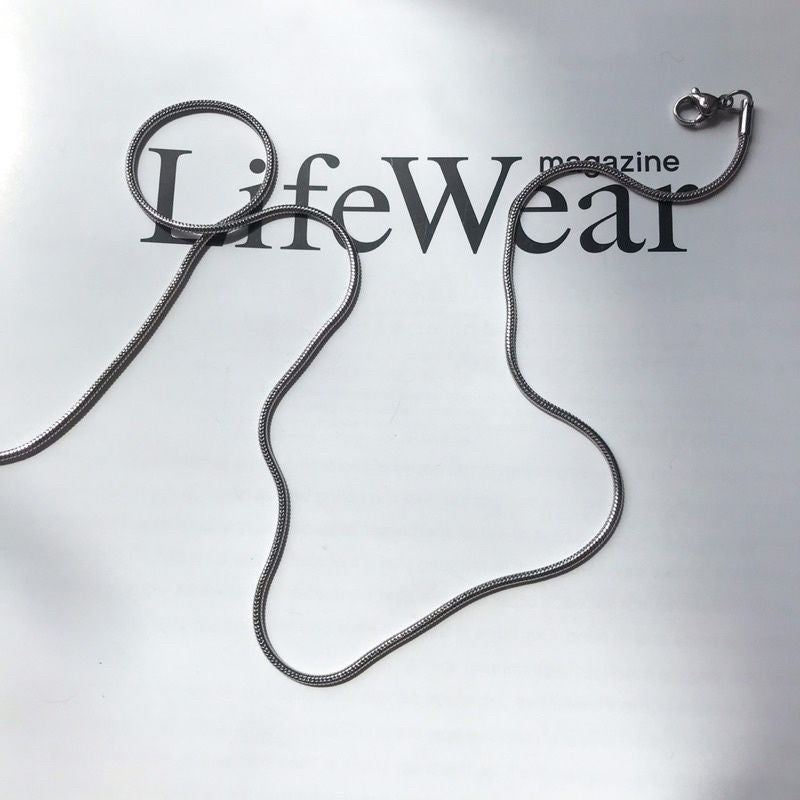 Snake Chain Necklace 1Pc - Stainless Steel