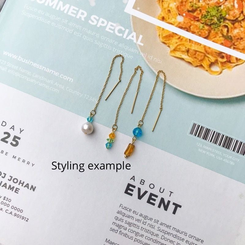 Long Earring 1 pair  - Stainless Steel earrings