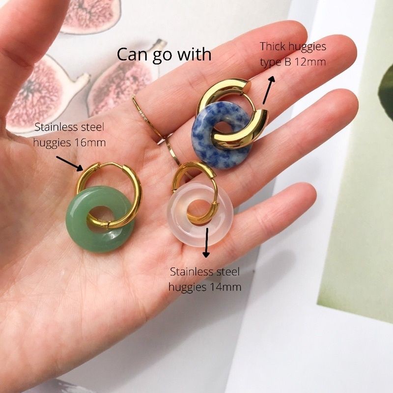 1 pc natural quartz stone crystal natural gemstones dougnut