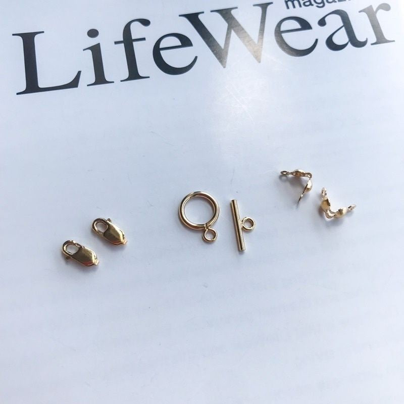 Ending claps : Lobster clasp /OT clasp/ Clamp Ending/ S Hook - Gold filled