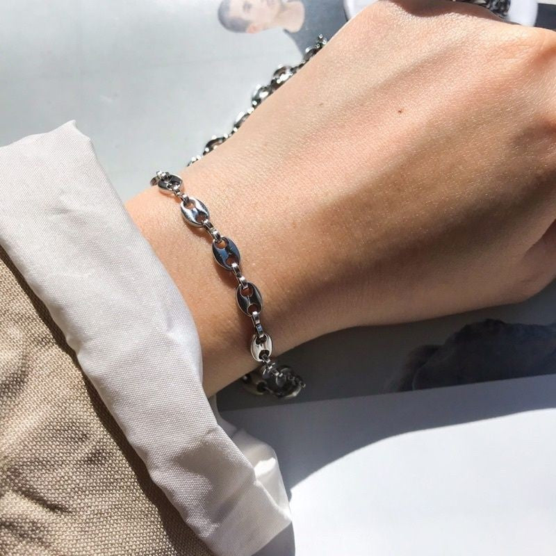 DIY Chain: Double hole Mariner coffee been chain - PVD stainless steel