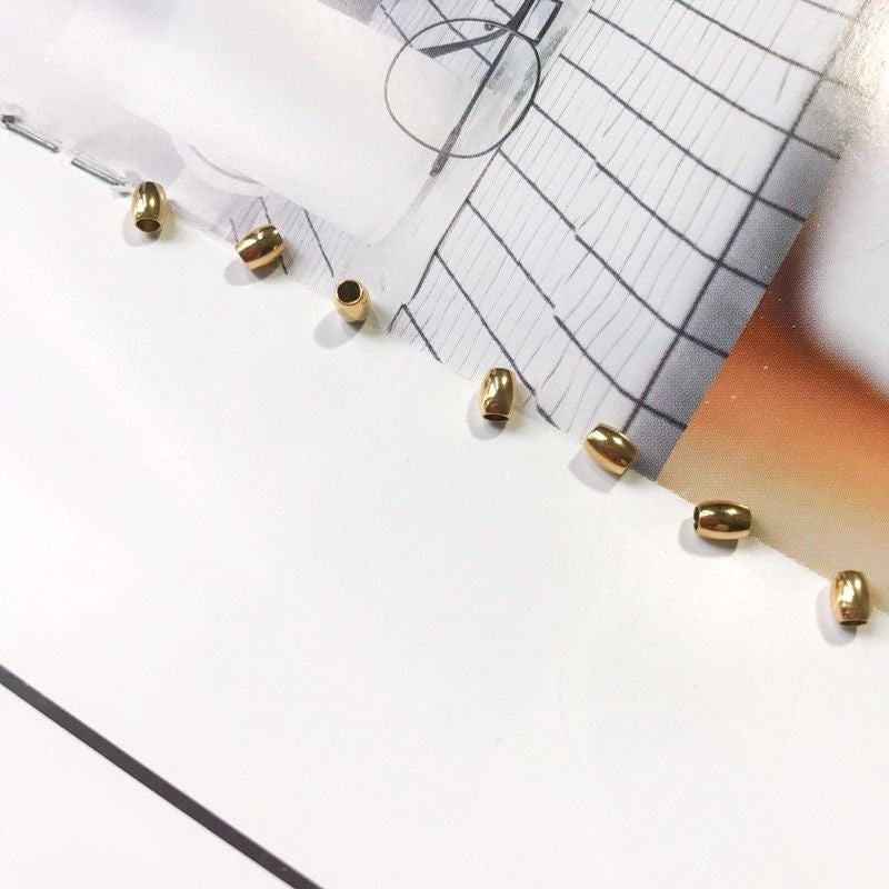 Rice beads 10pcs spacer bead - Stainless steel