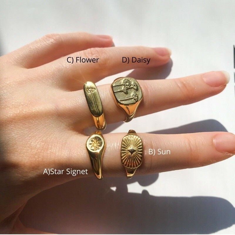 Signet Ring 1pcs - Stainless steel