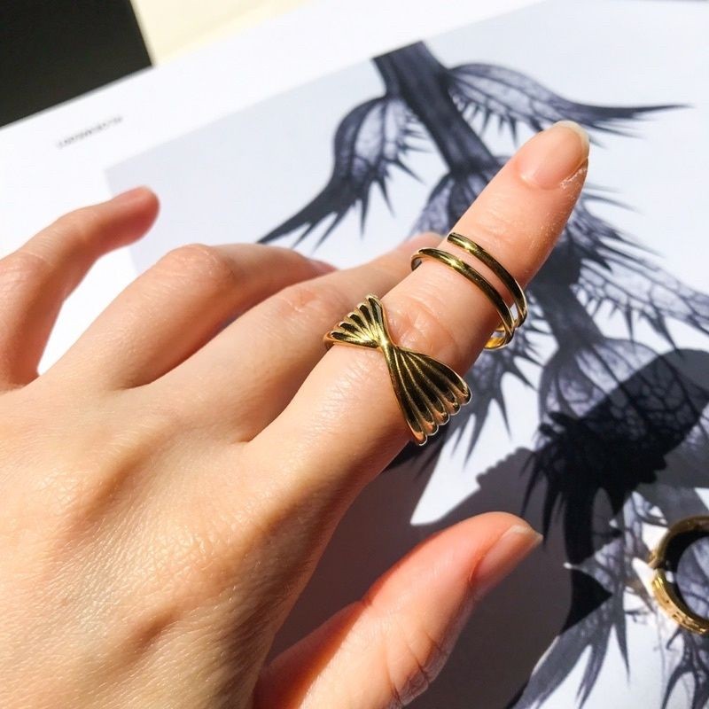 Ribbon Design Minimalist ring 1pcs - Stainless steel