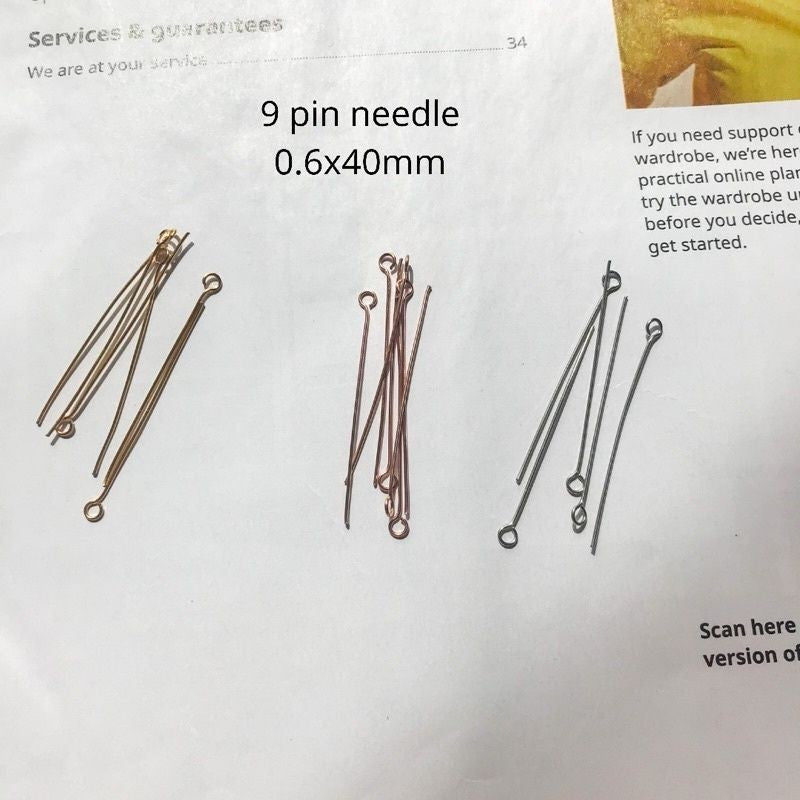 Pin Needle 10 pcs - Stainless Steel (PVD coating)