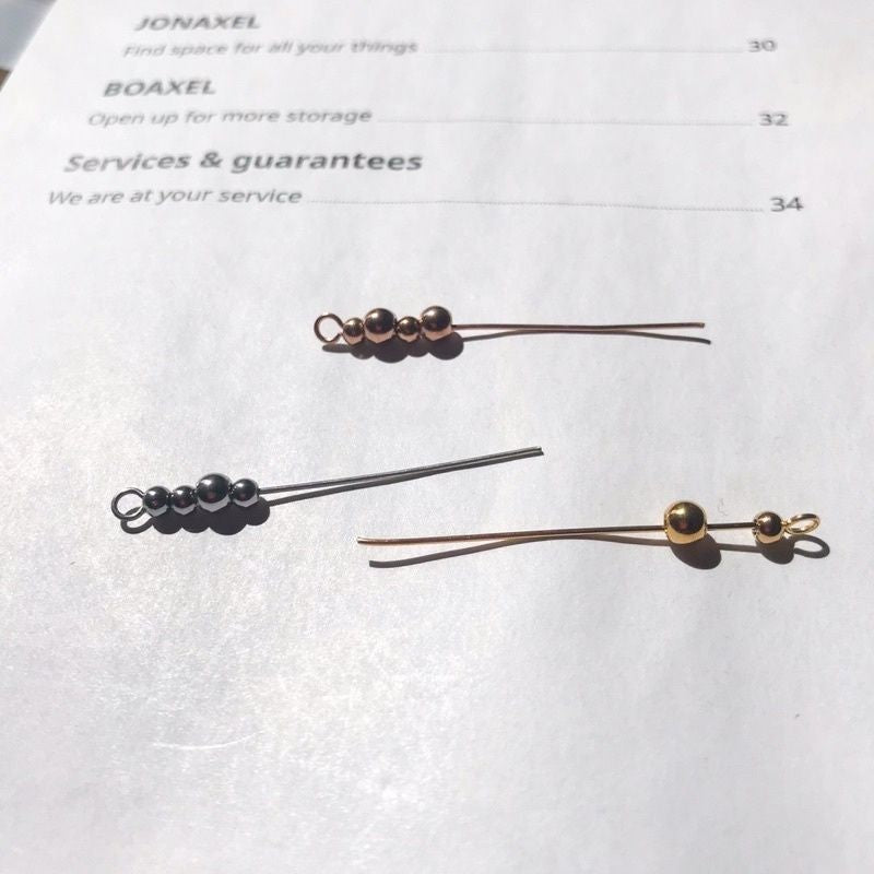 Pin Needle 10 pcs - Stainless Steel (PVD coating)