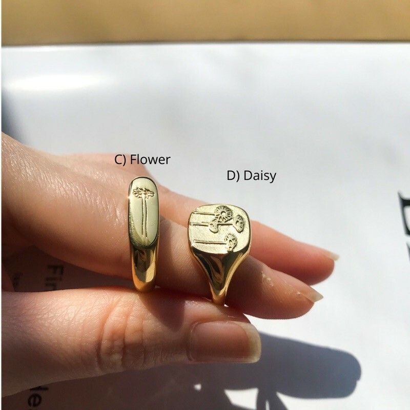 Signet Ring 1pcs - Stainless steel