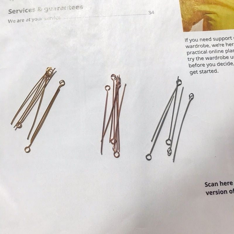 Pin Needle 10 pcs - Stainless Steel (PVD coating)