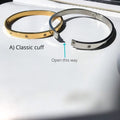 Stainless steel classic cuff bangle / bracelet gelang woman jewellery