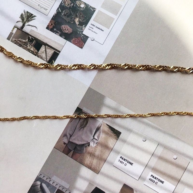 DIY Chain: Stainless steel Singapore chain
