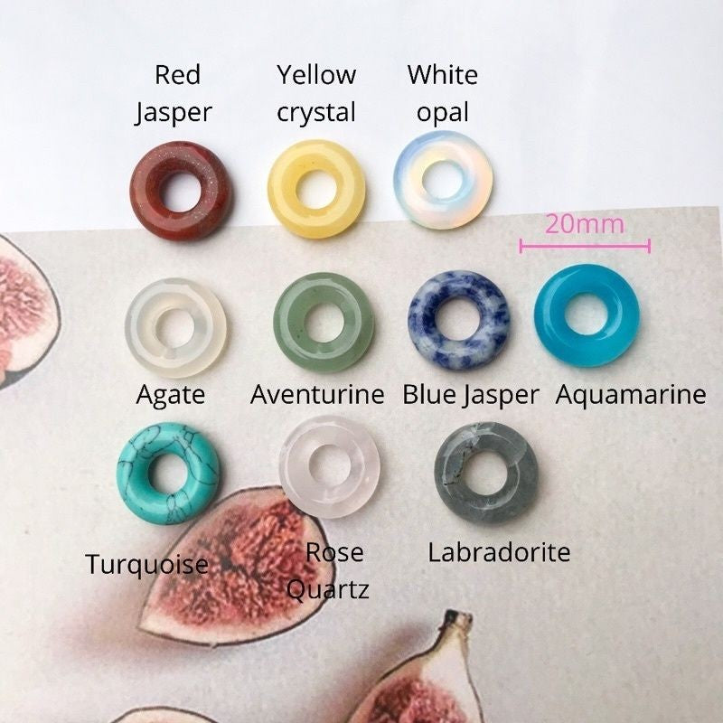 1 pc natural quartz stone crystal natural gemstones dougnut