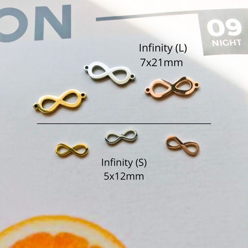 Infinity Charm Pendant 1Pc - Stainless Steel