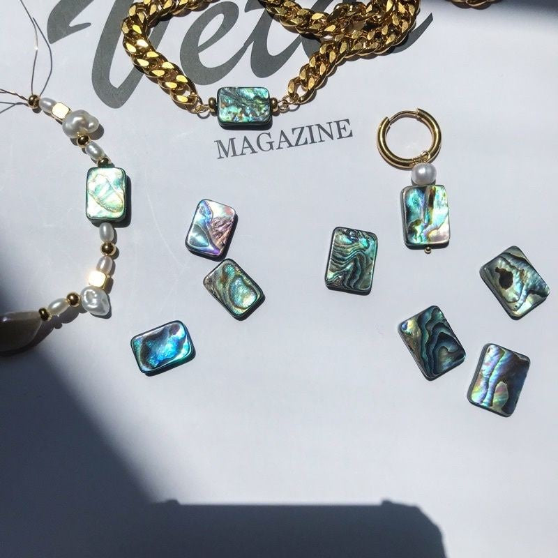 Opal Shell Abalone Shell pendant 1pc
