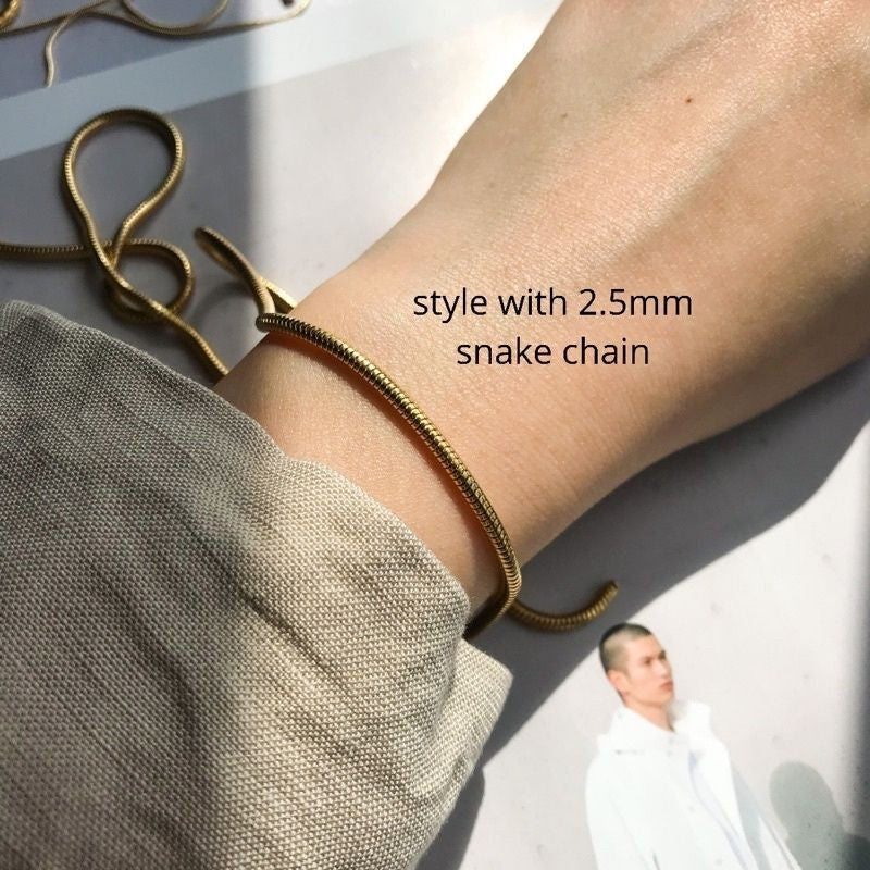 DIY Chain: Stainless steel Snake Chain 50cm