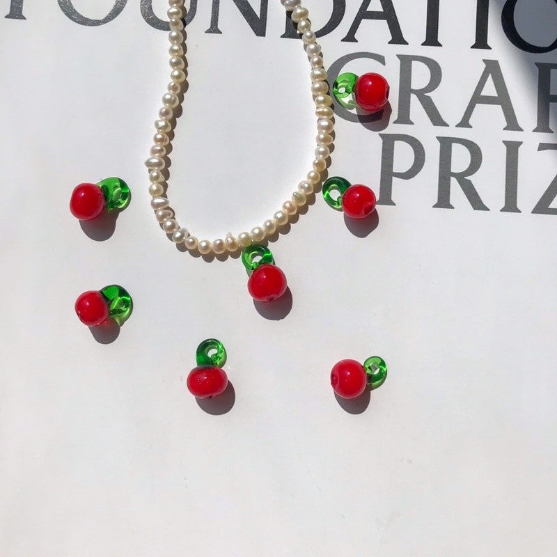 Fruit pendant glass beads pendant 1 pc for diy jewellery necklace