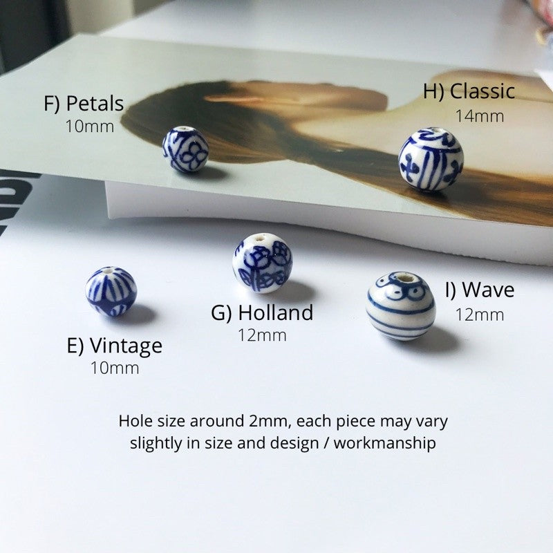 Porcelain beads 1 pc/ DIY jewellery beads