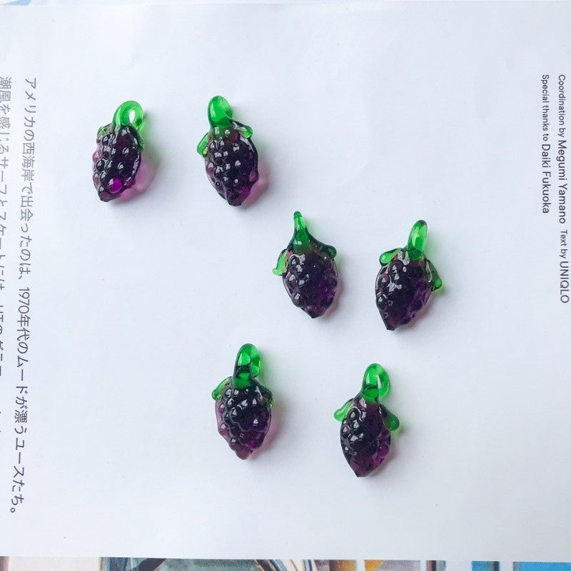 Fruit pendant glass beads pendant 1 pc for diy jewellery necklace