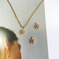 Snow pendant -  zirconia/ sparkle stone/ clover/ flower/ leave