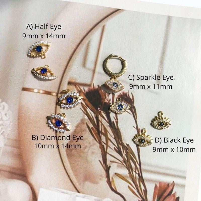 Evil eye pendant with zirconia stone