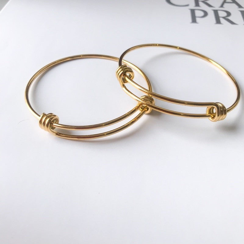 Stainless steel plain bangle