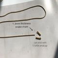 DIY Chain: Stainless steel Snake Chain 50cm