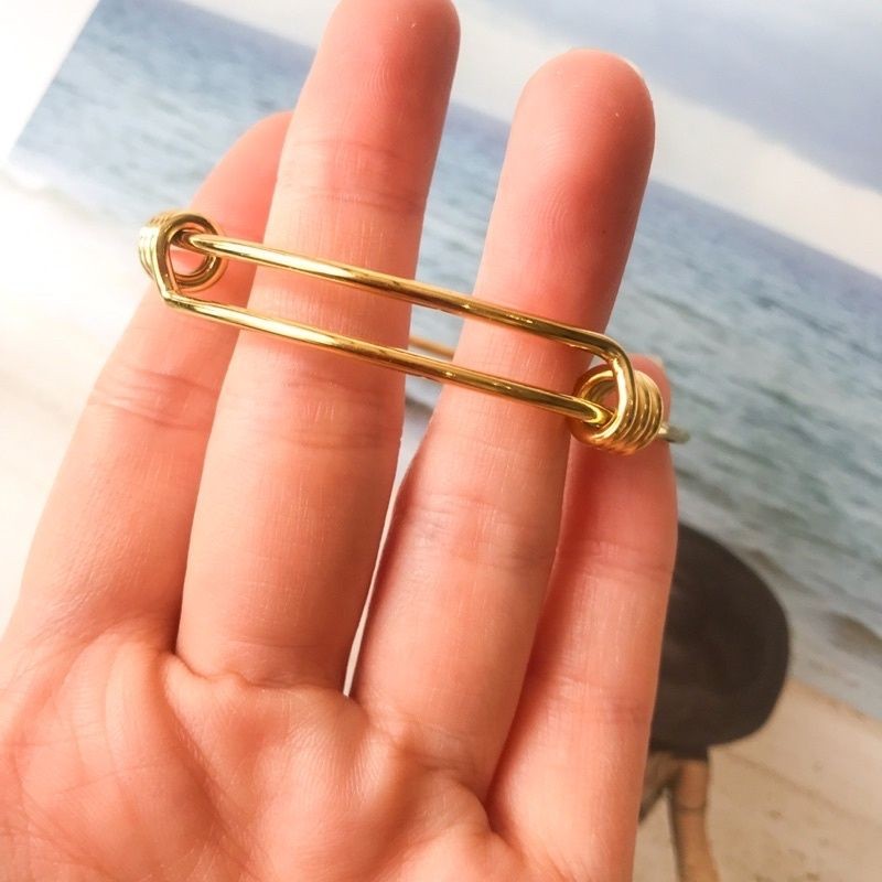 Stainless steel plain bangle
