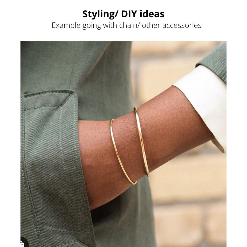 Stainless steel plain bangle