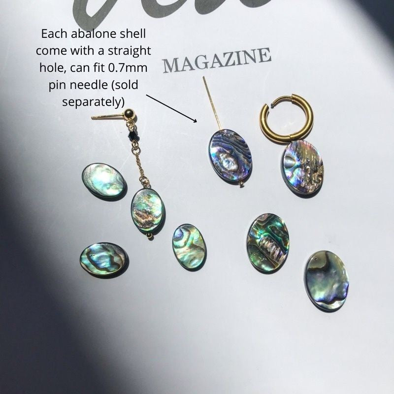 Opal Shell Abalone Shell pendant 1pc